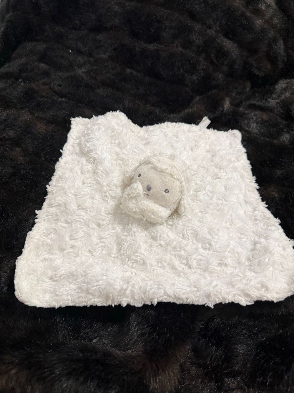 Carters Just One You Lovey Plush Lamb White Stars Gray Blue